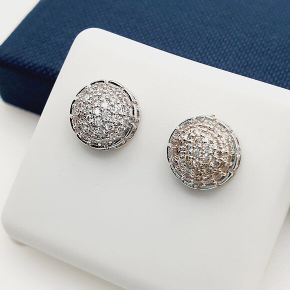 "925 Sterling Silver Plated CZ Earrings, EVBRS451 - Picture 7 of 9